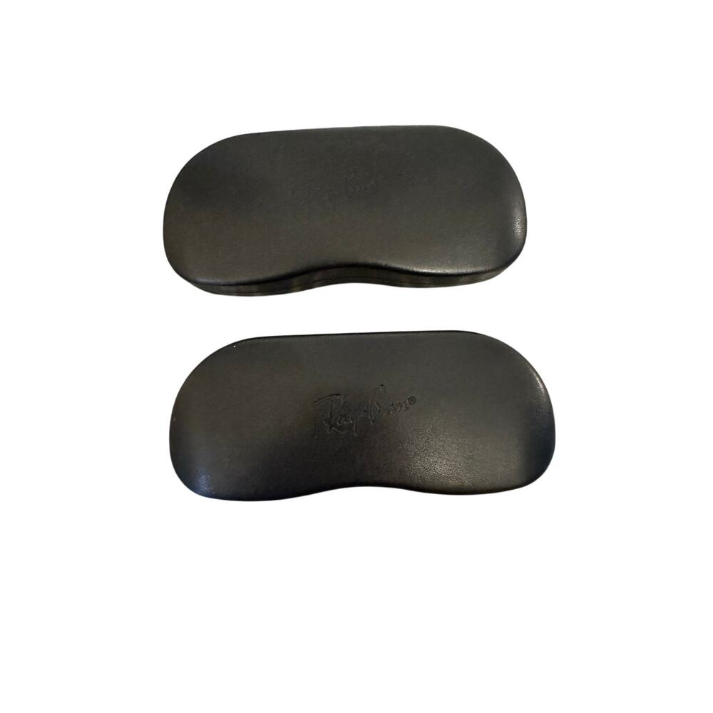 Ray-Ban Lot of 2 Black Clamshell Protective Hard Cases Sunglasses Minimalist